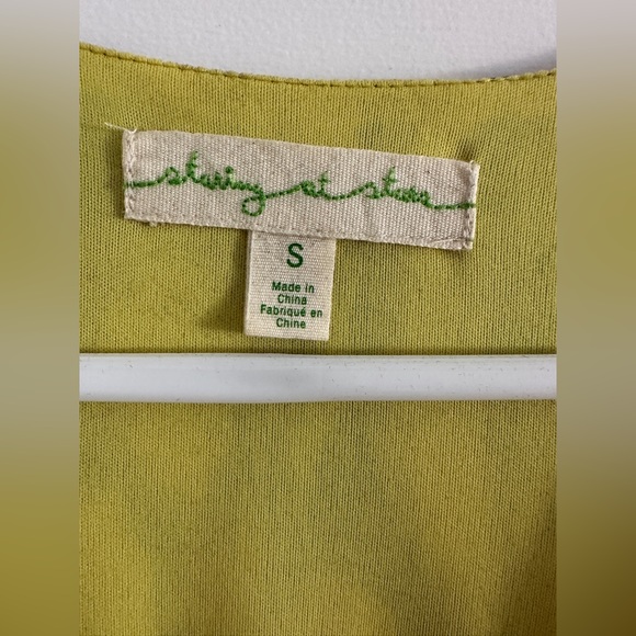 STARING AT STARS ANTHROPOLOGIE Yellow Cheetah Colorful Print Racerback Dress - Picture 3 of 3